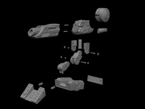 Predator Shoulder Cannon plasma Two Size File STL OBJ for 3D Printing Model Printing Miniature 3D प्रिंट मॉडल