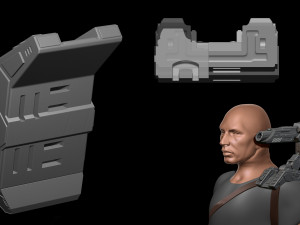 Predator Shoulder Cannon plasma Two Size File STL OBJ for 3D Printing Model Printing Miniature 3D प्रिंट मॉडल