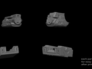 Predator Shoulder Cannon plasma Two Size File STL OBJ for 3D Printing Model Printing Miniature 3D प्रिंट मॉडल