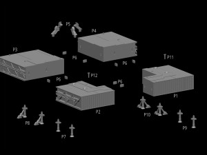 Nasa Saturn V Rocket and Launch Pad Apollo file STL OBJ for 3D Printer Modelo de Impressão 3D