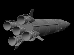 Nasa Saturn V Rocket and Launch Pad Apollo file STL OBJ for 3D Printer Modelo de Impressão 3D