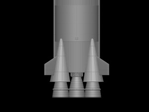 Nasa Saturn V Rocket and Launch Pad Apollo file STL OBJ for 3D Printer Modelo de Impressão 3D