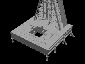 Nasa Saturn V Rocket and Launch Pad Apollo file STL OBJ for 3D Printer Modelo de Impressão 3D