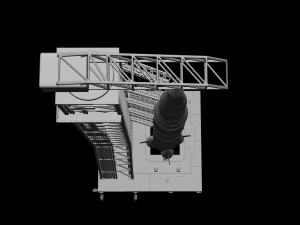 Nasa Saturn V Rocket and Launch Pad Apollo file STL OBJ for 3D Printer 3D Print Model