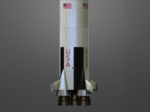 Nasa Saturn V Rocket and Launch Pad Apollo file STL OBJ for 3D Printer Modelo de Impressão 3D