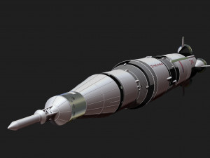 Nasa Saturn V Rocket and Launch Pad Apollo file STL OBJ for 3D Printer Modelo de Impressão 3D