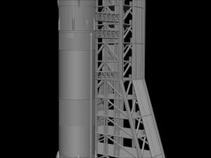 Nasa Saturn V Rocket and Launch Pad Apollo file STL OBJ for 3D Printer Modelo de Impressão 3D