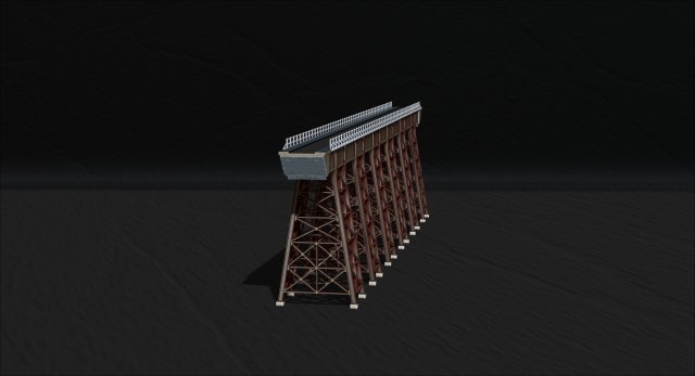 Download Model bridge H0 scale trains reproduction of the Polvorilla viaduct of the Tren a las Nubes railw 3D Model