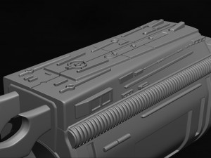Predator Gauntlet Forearm Right two versions File STL-OBJ for 3D printer 3Dプリントモデル