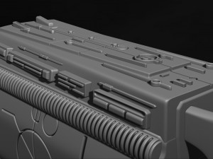 Predator Gauntlet Forearm Right two versions File STL-OBJ for 3D printer 3Dプリントモデル