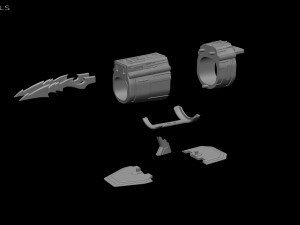 Predator Gauntlet Forearm Right two versions File STL-OBJ for 3D printer 3Dプリントモデル