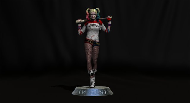 Harley Quinn Suicide Squad file STL-OBJ For 3D printer Modèle 3D .c4d .max .obj .3ds .fbx .stl .blend 