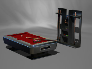Modern Pool table complete with accessories 15 scale Printing Miniature Assembly File S 3D Print Model