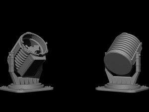 Batman Signal Searchlight Lamp Miniature Assembly File STL-OBJ for 3D Printing 3D प्रिंट मॉडल