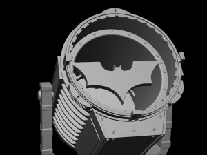 Batman Signal Searchlight Lamp Miniature Assembly File STL-OBJ for 3D Printing 3D प्रिंट मॉडल