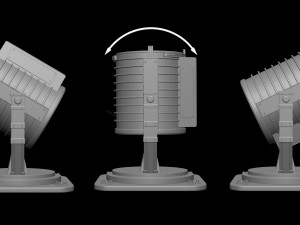 Batman Signal Searchlight Lamp Miniature Assembly File STL-OBJ for 3D Printing 3D प्रिंट मॉडल