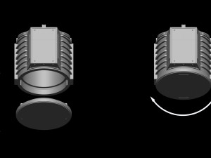 Batman Signal Searchlight Lamp Miniature Assembly File STL-OBJ for 3D Printing 3D प्रिंट मॉडल