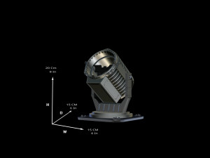 Batman Signal Searchlight Lamp Miniature Assembly File STL-OBJ for 3D Printing 3D प्रिंट मॉडल