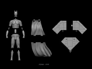 Batman the dark Knight Model Printing Miniature Assembly File STL OBJ MTL for 3D Printing 3D 프린트 모델