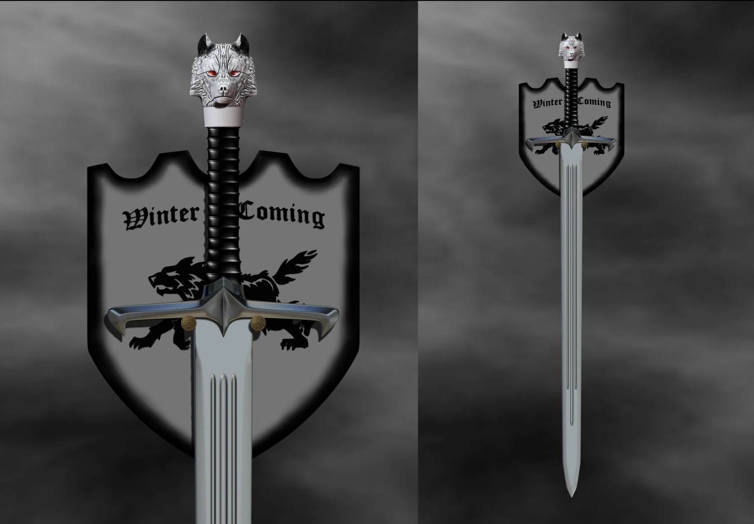 Sword Game of Thrones Jon Snow two size 120 cm 47 Inch for FDM File STL for 3D Printer 3D Model .c4d .max .obj .3ds .fbx .stl .blend 