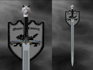 Sword Game of Thrones Jon Snow два розміри 120 см 47 дюймів для файлу FDM STL для 3D-принтера 3D Модель