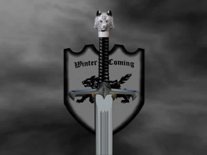 Sword Game of Thrones Jon Snow two size 120 cm 47 Inch for FDM File STL for 3D Printer 3D Model