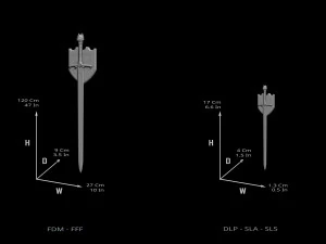 Sword Game of Thrones Jon Snow two size 120 cm 47 Inch for FDM File STL for 3D Printer 3D Model