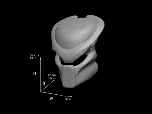 Predator Mask 1987 Jungle Hunter File STL OBJ for 3D Printing 3D Print Model