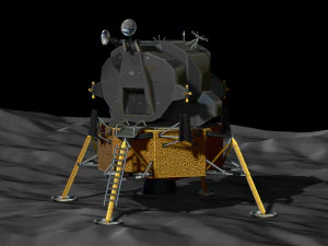 Lunar Module Apollo 11 STL-OBJ files for 3D printers 3D Print Model