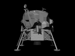 Modul Bulan File Apollo 11 STL-OBJ untuk printer 3D Model Cetak 3D