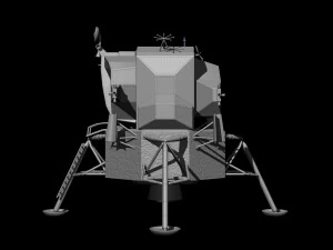 Modul Bulan File Apollo 11 STL-OBJ untuk printer 3D Model Cetak 3D