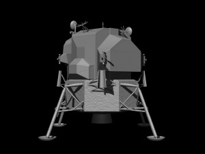 Lunar Module Apollo 11 STL-OBJ files for 3D printers Modèles 3D en vedette