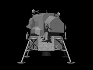 Modul Bulan File Apollo 11 STL-OBJ untuk printer 3D Model Cetak 3D