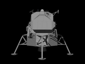 Modul Bulan File Apollo 11 STL-OBJ untuk printer 3D Model Cetak 3D