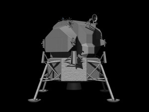 Lunar Module Apollo 11 STL-OBJ files for 3D printers Modèles 3D en vedette