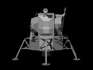 Lunar Module Apollo 11 STL-OBJ files for 3D printers Modèles 3D en vedette