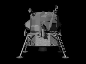 Modul Bulan File Apollo 11 STL-OBJ untuk printer 3D Model Cetak 3D