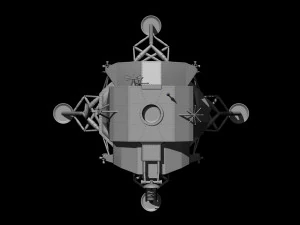 Modul Bulan File Apollo 11 STL-OBJ untuk printer 3D Model Cetak 3D