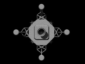 Modul Bulan File Apollo 11 STL-OBJ untuk printer 3D Model Cetak 3D