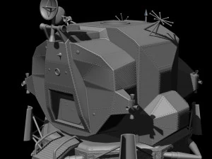 Modul Bulan File Apollo 11 STL-OBJ untuk printer 3D Model Cetak 3D