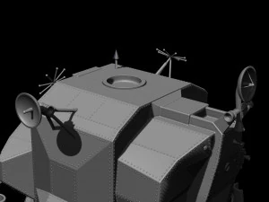 Modul Bulan File Apollo 11 STL-OBJ untuk printer 3D Model Cetak 3D