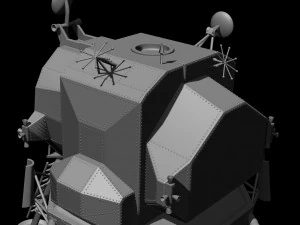 Modul Bulan File Apollo 11 STL-OBJ untuk printer 3D Model Cetak 3D