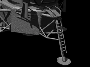 Modul Bulan File Apollo 11 STL-OBJ untuk printer 3D Model Cetak 3D