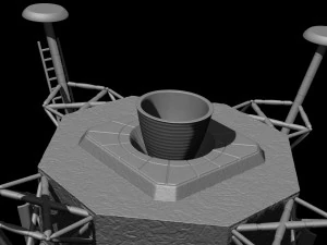 Modul Bulan File Apollo 11 STL-OBJ untuk printer 3D Model Cetak 3D