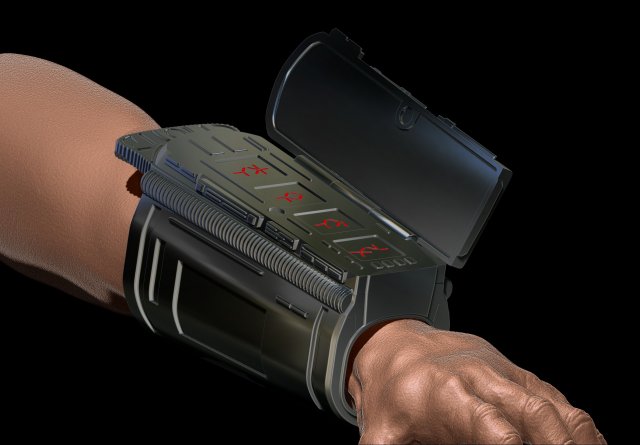 Predator Gauntlet Forearm Left scale 11 File STL-OBJ for 3D printer 3D-Druckmodell .c4d .max .obj .3ds .fbx .stl .blend 