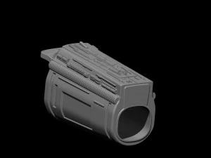 Predator Gauntlet Forearm Left scale 11 File STL-OBJ for 3D printer 3D Print Model
