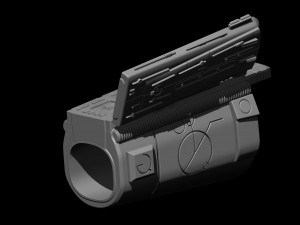 Predator Gauntlet Forearm Left scale 11 File STL-OBJ for 3D printer 3D-Druckmodell