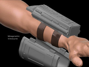 Predator Gauntlet Forearm Left scale 11 File STL-OBJ for 3D printer 3D Print Model