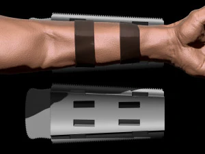 Predator Gauntlet Forearm Left scale 11 File STL-OBJ for 3D printer 3D Print Model