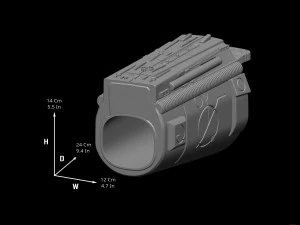 Predator Gauntlet Forearm Left scale 11 File STL-OBJ for 3D printer 3D Print Model